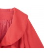 Long Sleeves Ruffles Lapel Beam Waist Long Sections Stylish Trench Coat