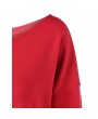 Fawn Print Skew Collar Pullover Sweatshirt